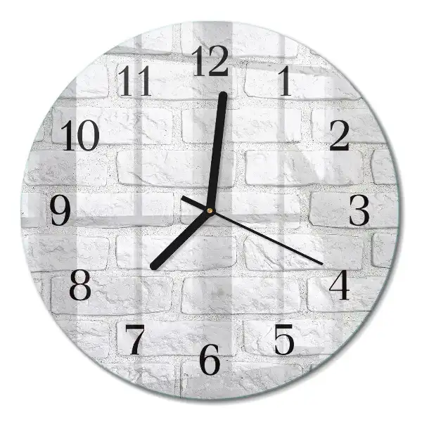 Glas wanduhr mit motiv rund Ziegel