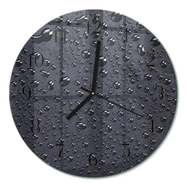 Glas wanduhr mit motiv rund Tropfen