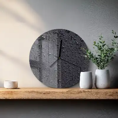 Glas wanduhr mit motiv rund Tropfen