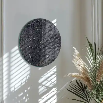 Glas wanduhr mit motiv rund Tropfen