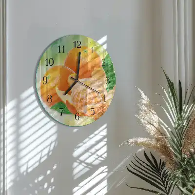 Runde wanduhr Orangen