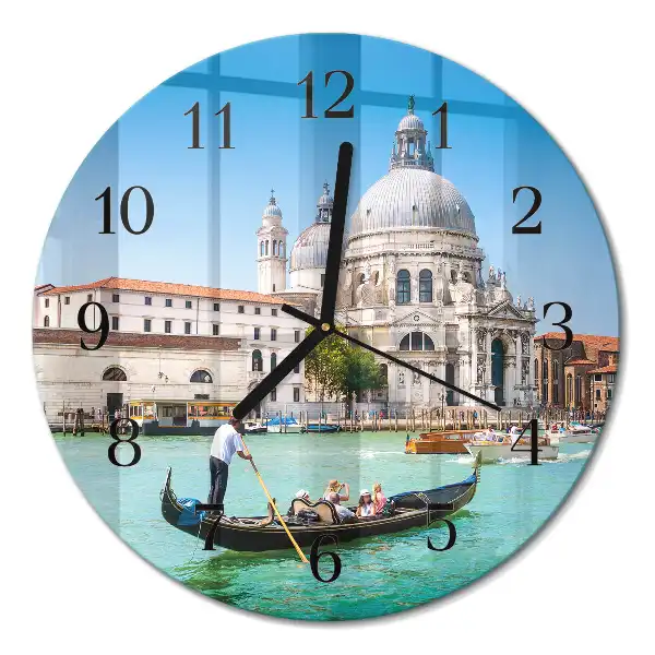 Runde wanduhr aus glas Venedig