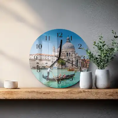 Runde wanduhr aus glas Venedig