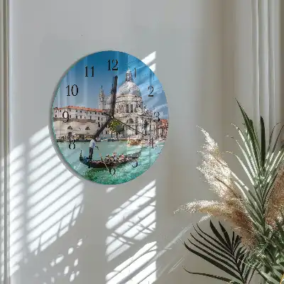 Runde wanduhr aus glas Venedig