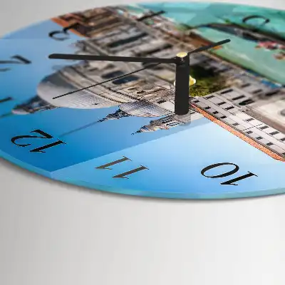 Runde wanduhr aus glas Venedig