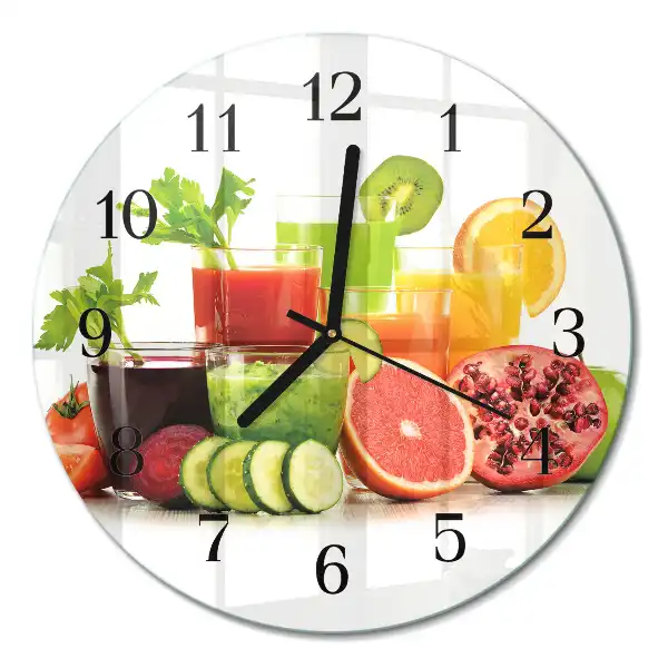 Wanduhr glas rund Säfte