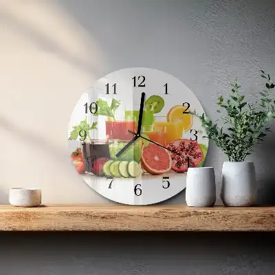 Wanduhr glas rund Säfte