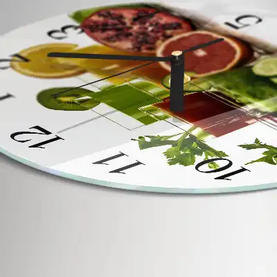 Wanduhr glas rund Säfte