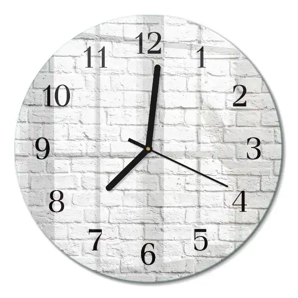 Glas wanduhr mit motiv rund Ziegel