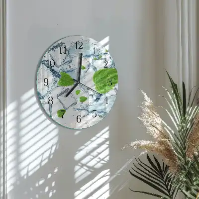 Runde wanduhr Eisminze