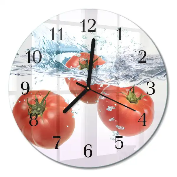 Runde wanduhr Tomaten