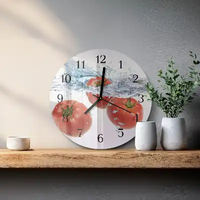 Runde wanduhr Tomaten