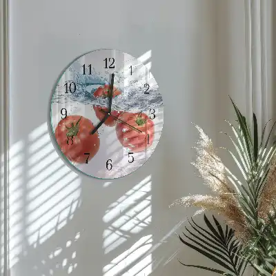 Runde wanduhr Tomaten