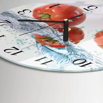 Runde wanduhr Tomaten