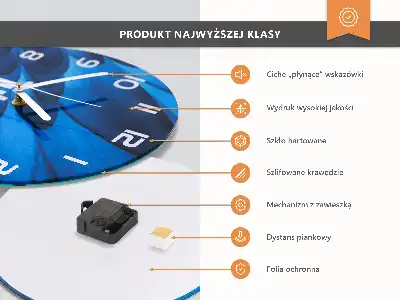 Runde wanduhr aus glas Kaffee