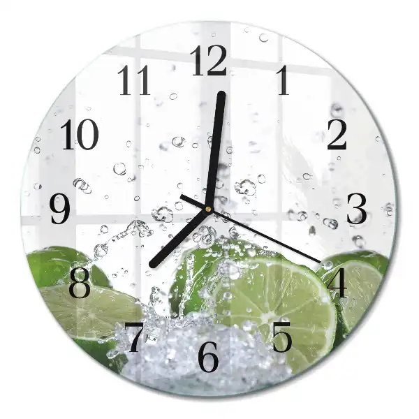 Wanduhr glas rund Kalziumkarbonat