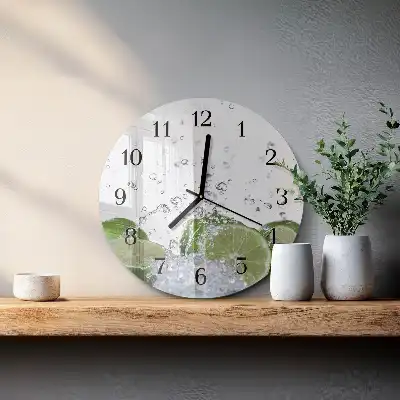 Wanduhr glas rund Kalziumkarbonat