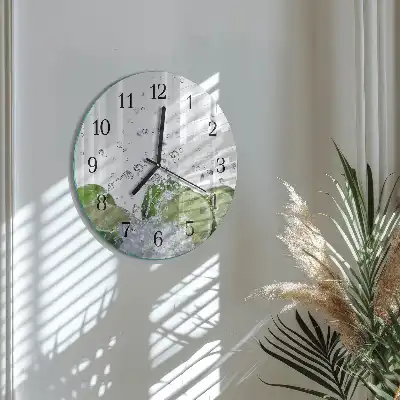Wanduhr glas rund Kalziumkarbonat