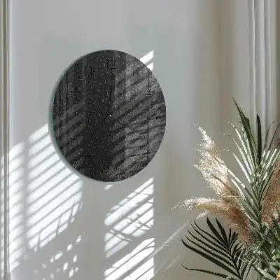 Glas wanduhr mit motiv rund Wassertropfen