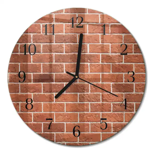 Runde wanduhr Ziegelmauer