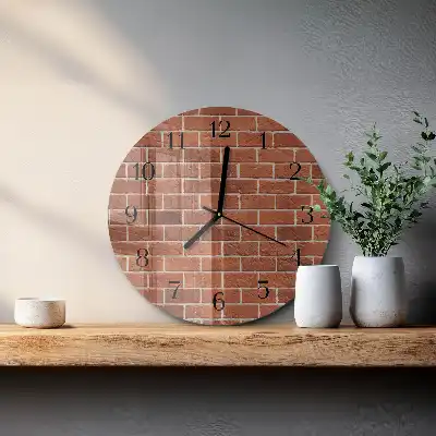 Runde wanduhr Ziegelmauer