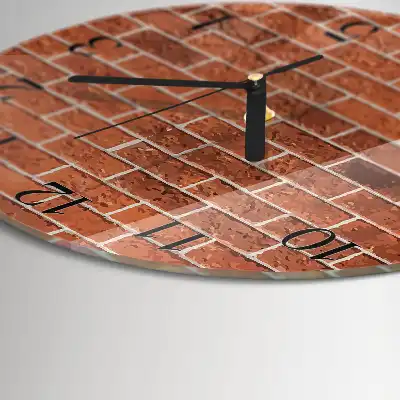 Runde wanduhr Ziegelmauer
