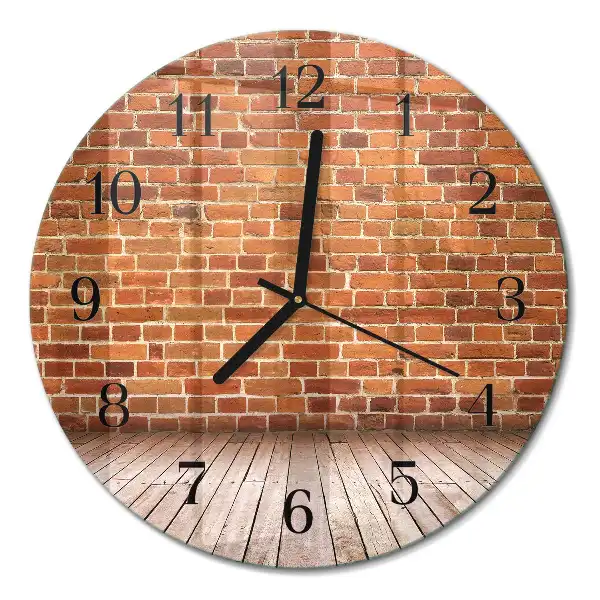 Runde wanduhr Ziegelmauer