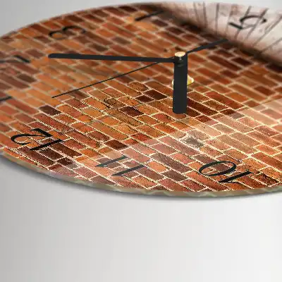 Runde wanduhr Ziegelmauer