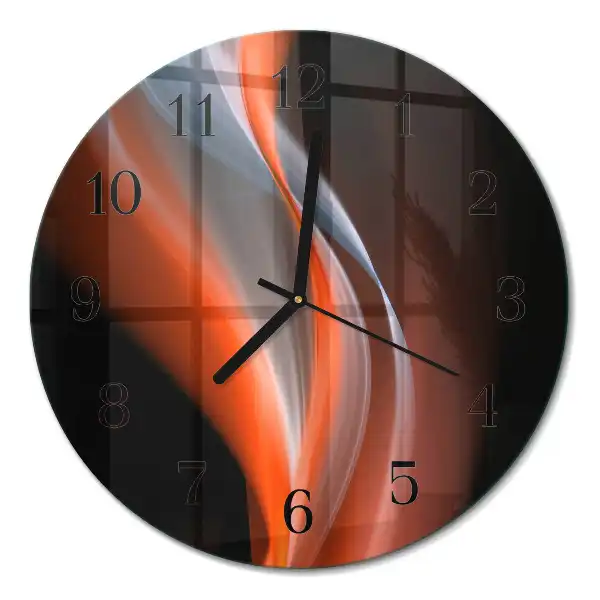 Wanduhr glas rund Lichtwellen