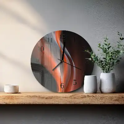 Wanduhr glas rund Lichtwellen