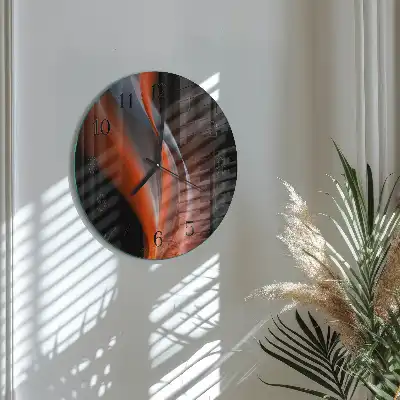 Wanduhr glas rund Lichtwellen