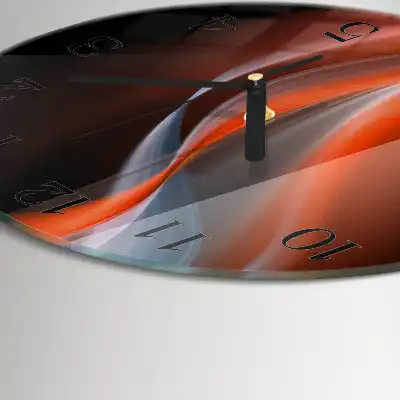 Wanduhr glas rund Lichtwellen