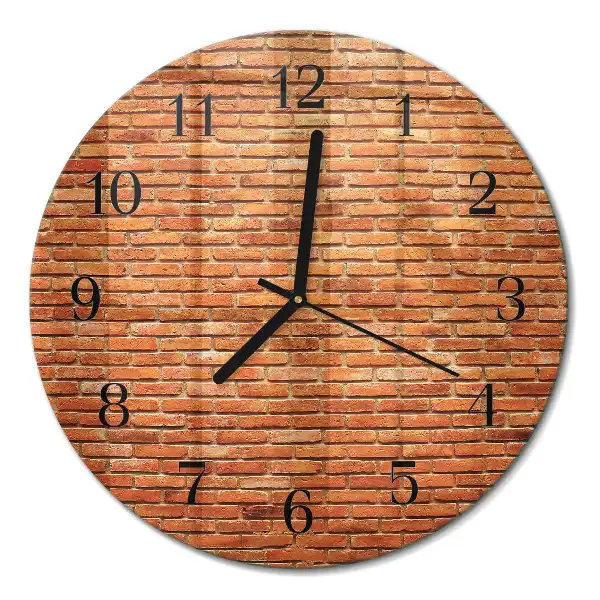 Runde wanduhr Ziegelsteine