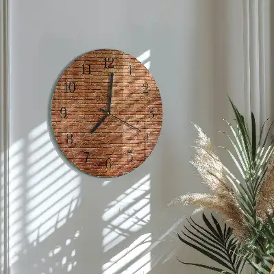 Runde wanduhr Ziegelsteine