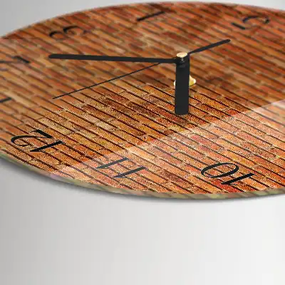 Runde wanduhr Ziegelsteine