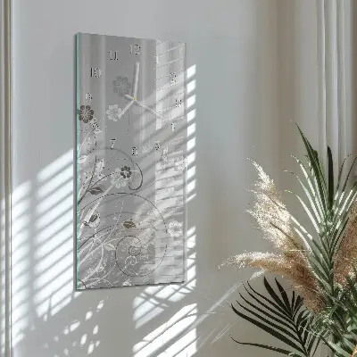 Wanduhr mit motiv vertikal Blumen