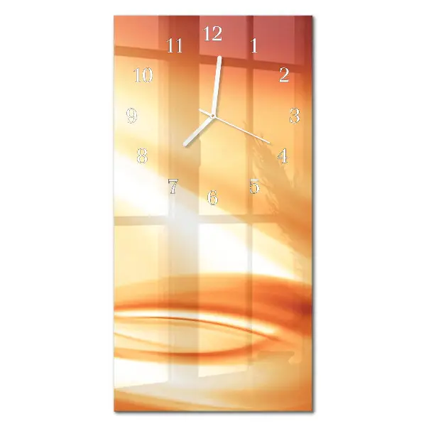 Vertikale glas wanduhr Abstraktion