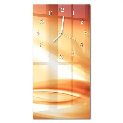Vertikale glas wanduhr Abstraktion