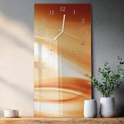 Vertikale glas wanduhr Abstraktion