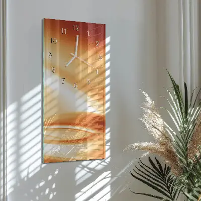 Vertikale glas wanduhr Abstraktion