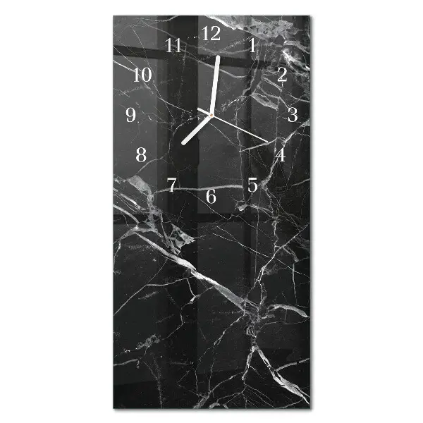Vertikale glas wanduhr Graphit