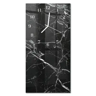 Vertikale glas wanduhr Graphit