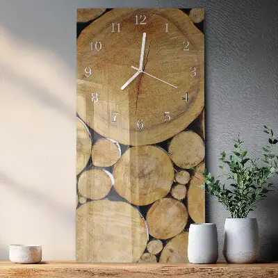 Vertikale Uhr Holz