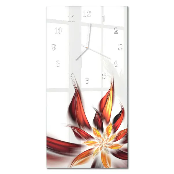 Wanduhr mit motiv vertikal Blume