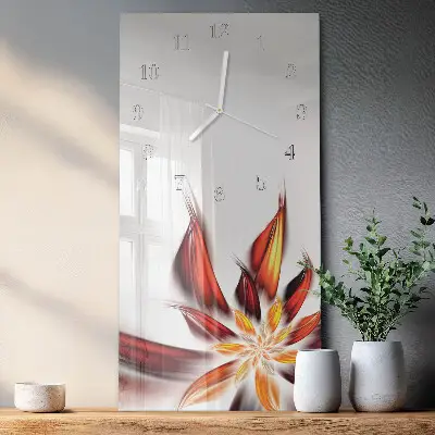 Wanduhr mit motiv vertikal Blume