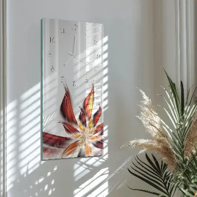 Wanduhr mit motiv vertikal Blume