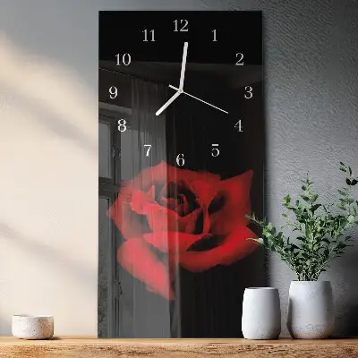 Wanduhr design ausgefallen vertikal Rose