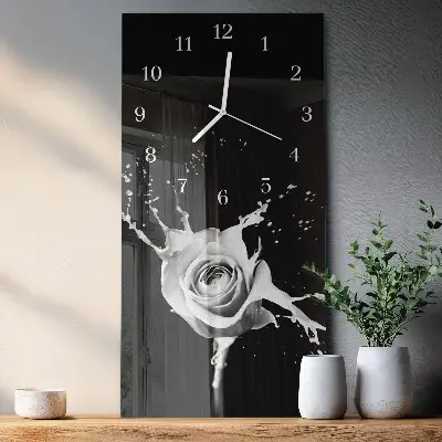 Moderne wanduhr vertikal Rose