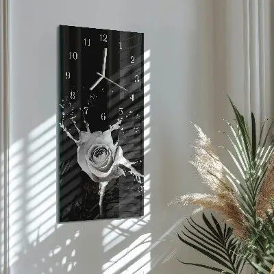 Moderne wanduhr vertikal Rose