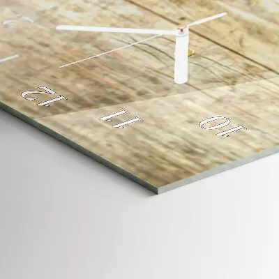 Wanduhr mit motiv vertikal Holz mit Kaffeebohnen